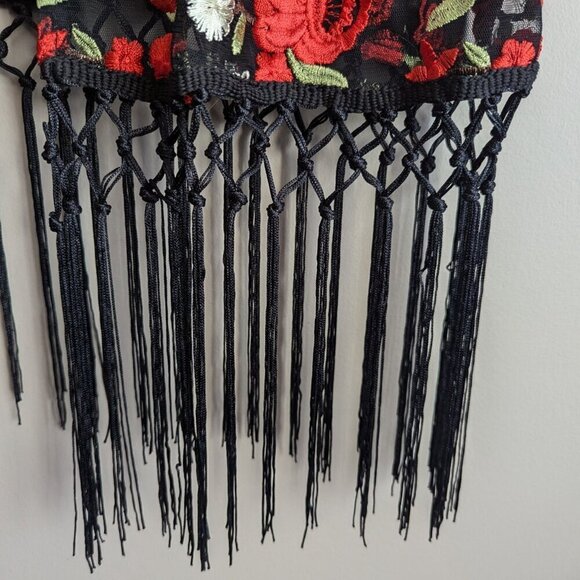 Ark & Co Sheer Floral embroidered kimono - Picture 4 of 9